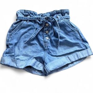 Hollister Light Blue High Waist Denim Shorts